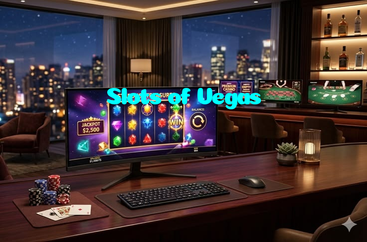 Slots of Vegas casino presented on mobile device in Pakistan with slots and live games